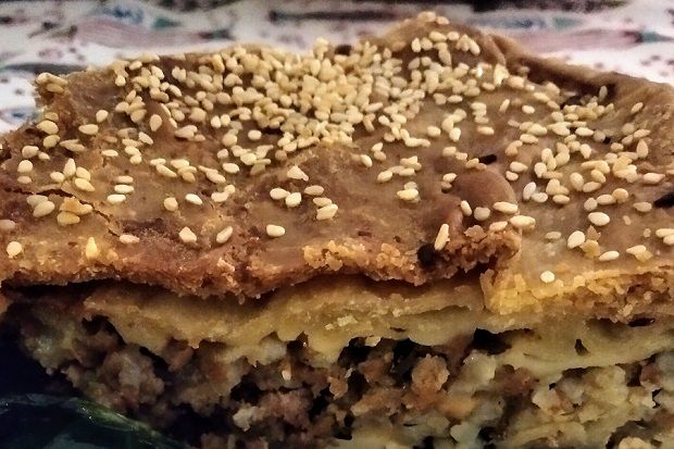 Κιμαδόπιτα με αγκινάρες και χειροποίητο φύλλο (Κική Τριζανταφύλλη)