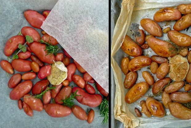 Οι πατάτες πριν και μετά το ψήσιμο