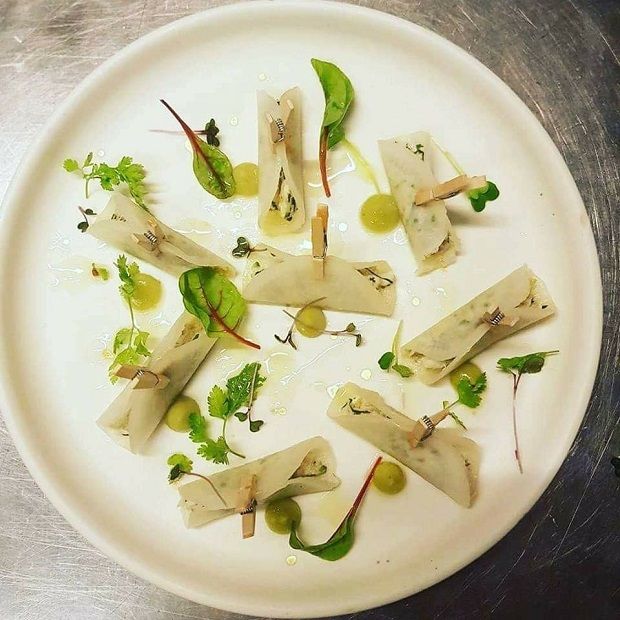 Ραβιόλι ρέβας με καβούρι Μάνης