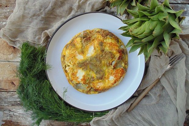 Αγκινάρες ομελέτα