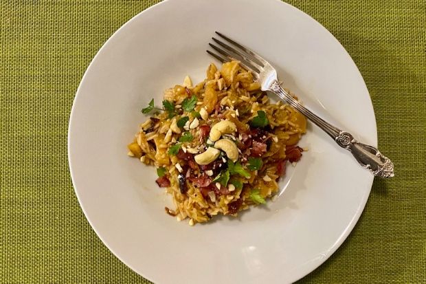 Αρωματικό πιλάφι με ξερά φρούτα και κάσιους