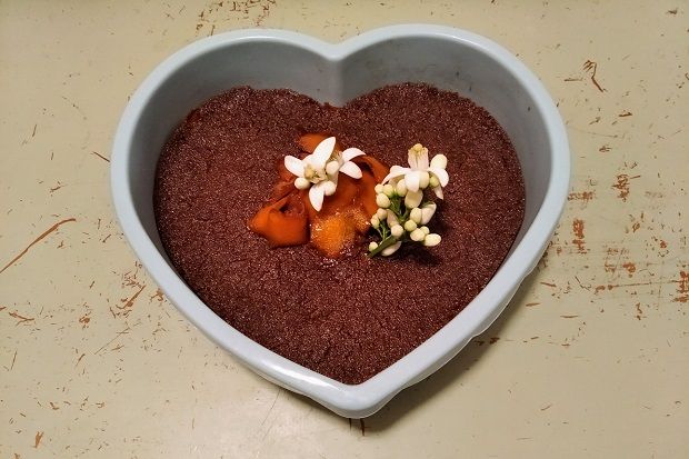 Χαλβάς σιμιγδαλένιος με κακάο και πορτοκάλι