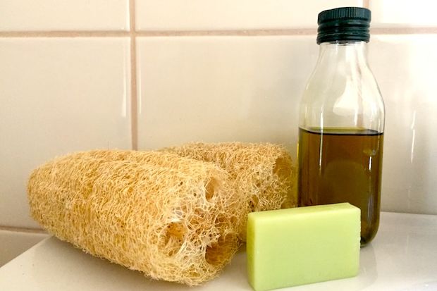 Χειροποίητη λούφα μποστανιού με σαπούνι