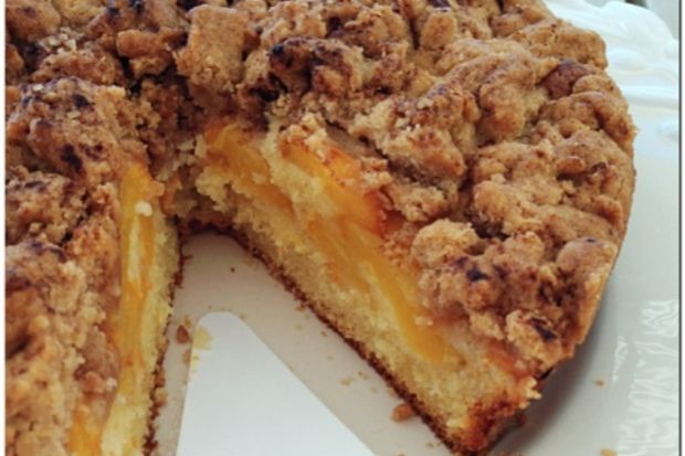 Crumble cake ροδάκινο
