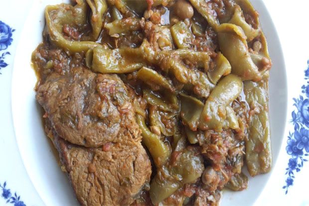 Φασολάκια πράσινα με μοσχαράκι