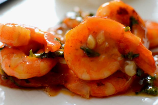 Γαρίδες σε σάλτσα πορτοκάλι