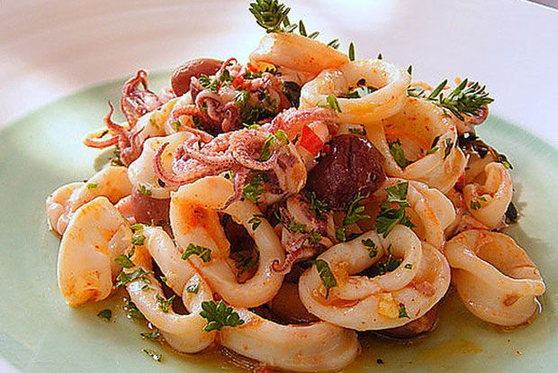 Καλαμάρια τουρσί πικάντικα