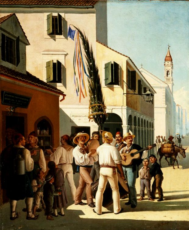 Καλό μήνα, με μαγιάτικο στεφάνι