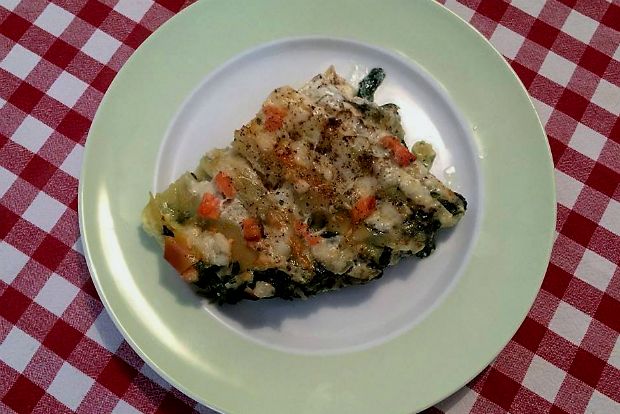 Κανελόνια με σπανάκι και καπνιστό σολομό