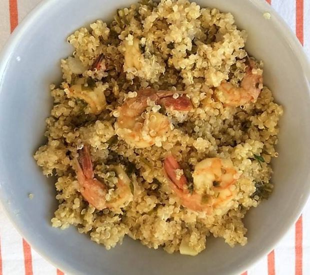 Κινόα με γαρίδες για νόστιμη δίαιτα