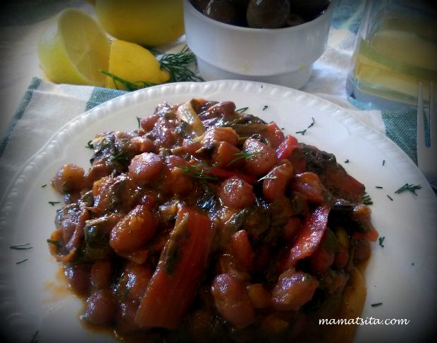 Κόκκινα σέσκουλα με κόκκινα φασόλια