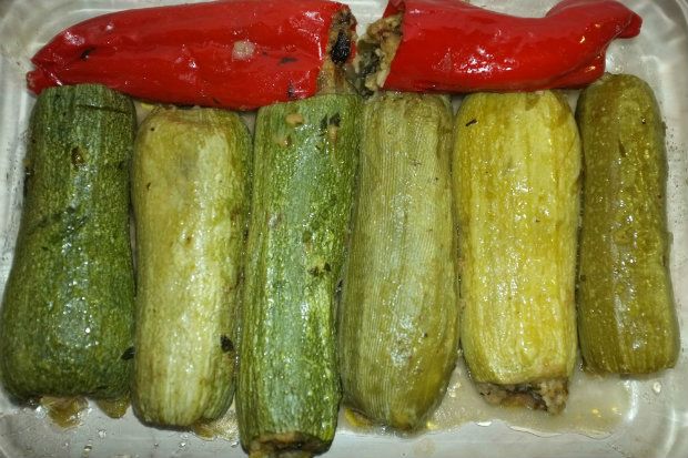 Κολοκύθια γεμιστά με τραχανά