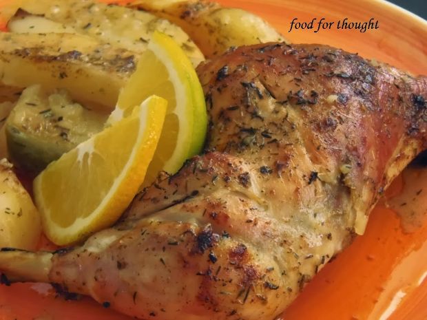 Κοτόπουλο στον φούρνο με τη γλύκα των «ξινών»