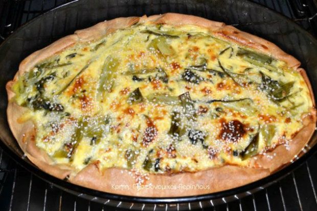 Λαχταριστή αλμυρή τάρτα με πράσο και τυριά