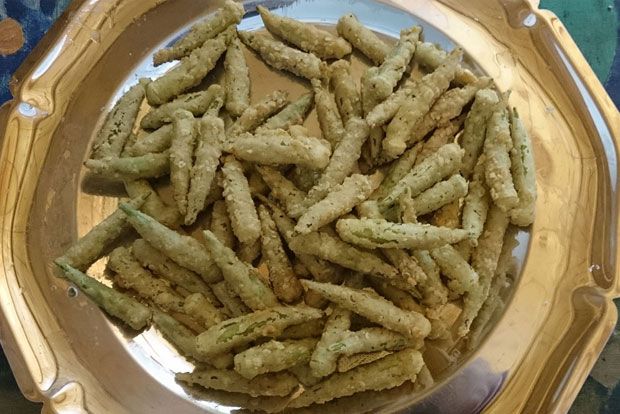 Μπάμιες τηγανητές