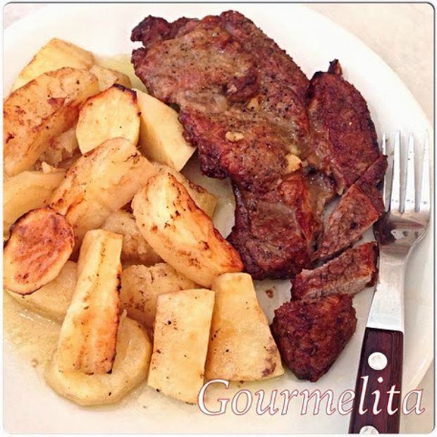 Μπριζόλες φούρνου, με μπύρα και τζίντζερ