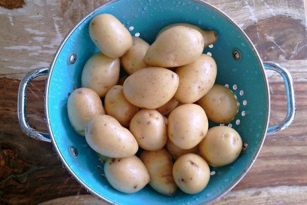 Πατάτες κρασάτες με σαφράν