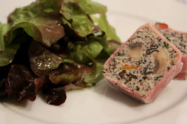 Πατέ με κοτόπουλο, μανιτάρια, κάρδαμο