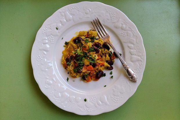 Πιλάφι με κόκκινα φασόλια