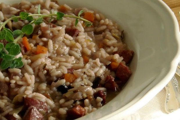 Ριζότο με χωριάτικο λουκάνικο και λαχανικά της χειμερινής θαλπωρής