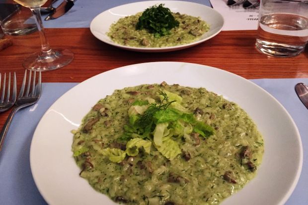 Ριζότο με συκωτάκια πουλιών, του Βασίλη Βασιλείου