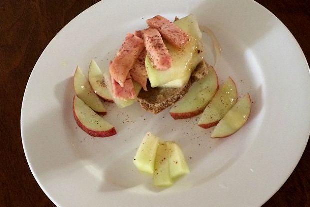Σολομός με πεπόνι και νεκταρίνια