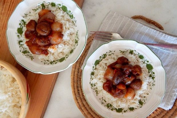 Στιφάδο  με κάστανα, για χορτοφάγους και όχι μόνο