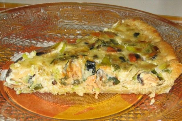 Τάρτα με μύδια και πράσα