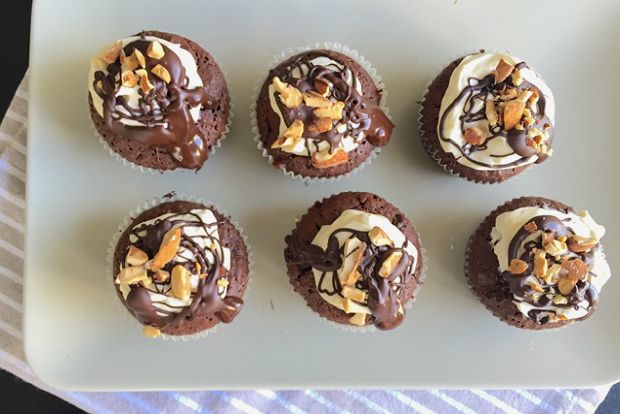 Υπερ-σοκολατένια cupcakes, χωρίς αλεύρι
